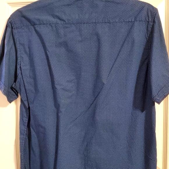 Men's Navy Patterned Polo by Hudson & Barrow - Picture 2 of 6